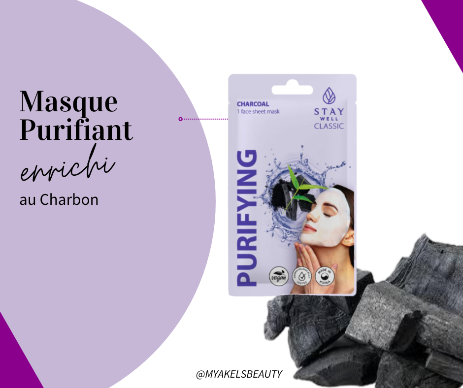 Masque coréen Purifiant en tissu - Charbon