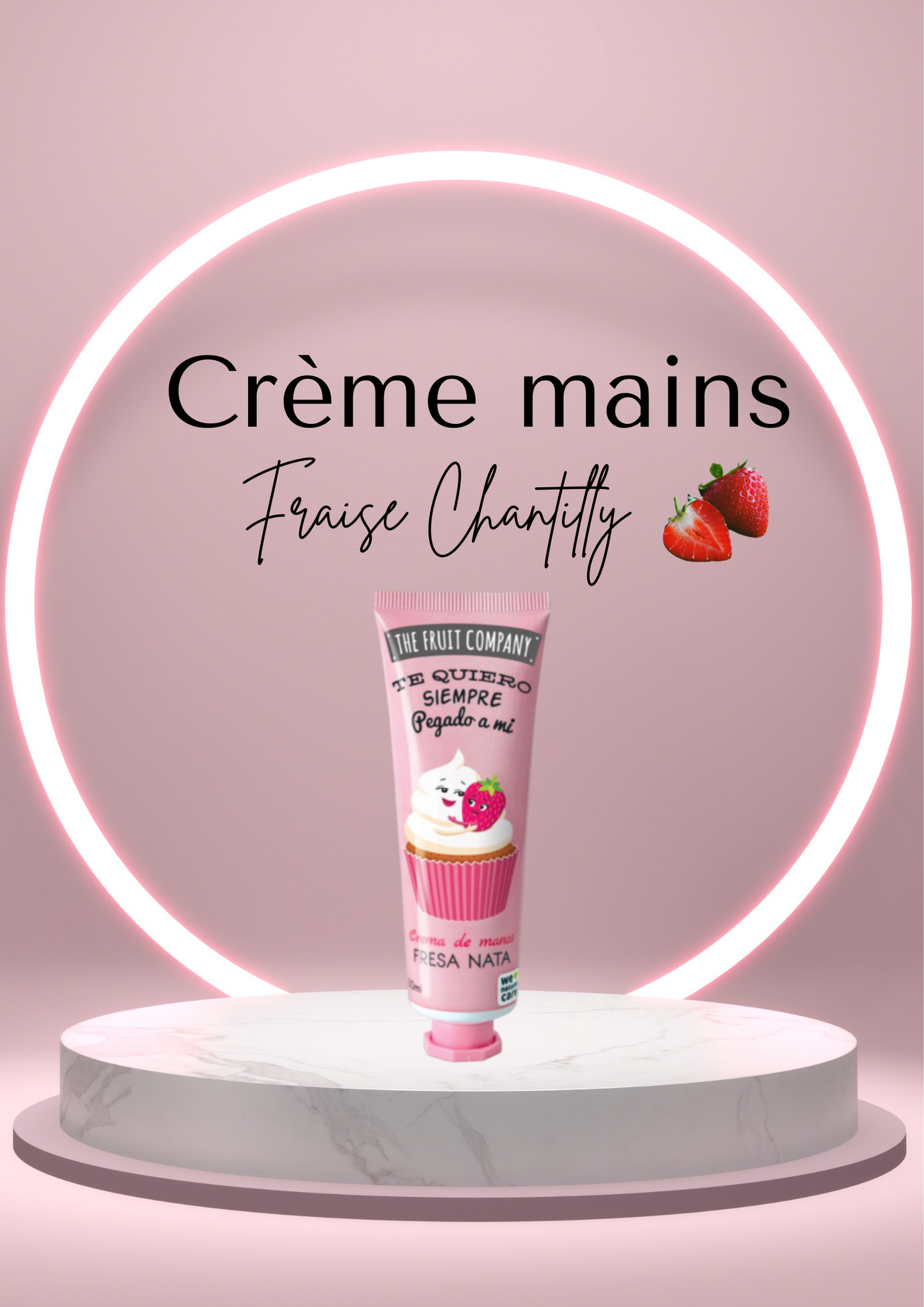 Crème hydratante mains - Fraise chantilly